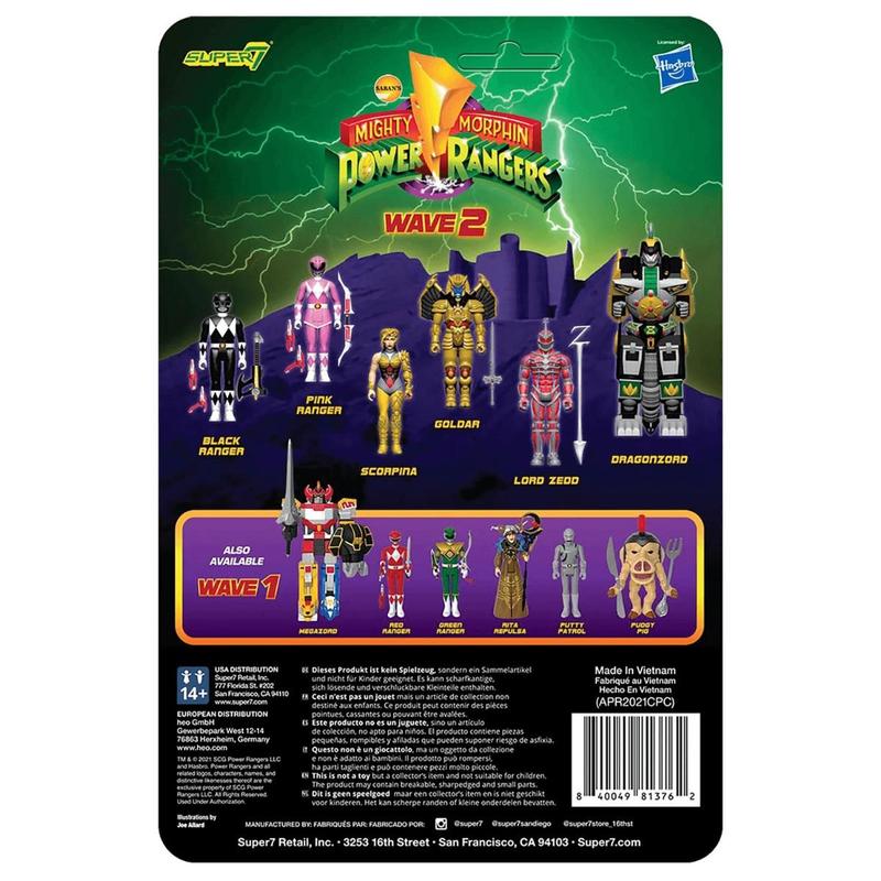 Reaction 10Cm Power Rangers Mighty Lord Zedd Super 7 - Livros de